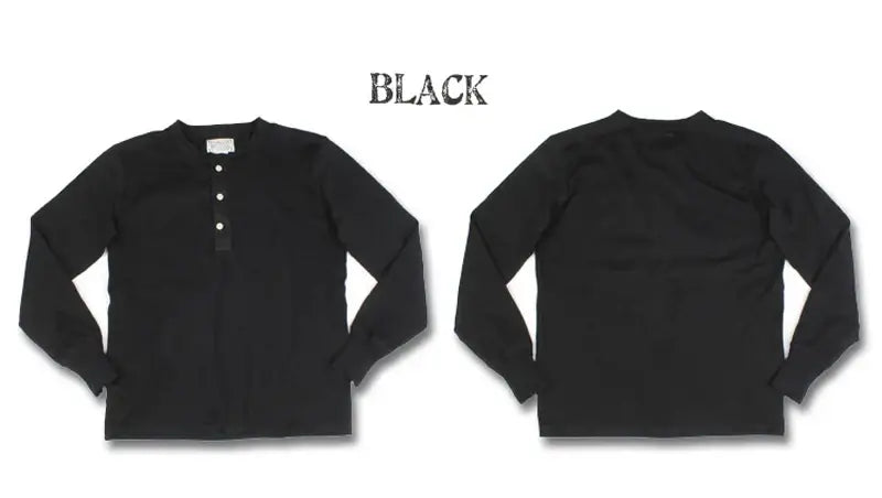 Henley Cotton Organic Long Sleeve T-Shirt