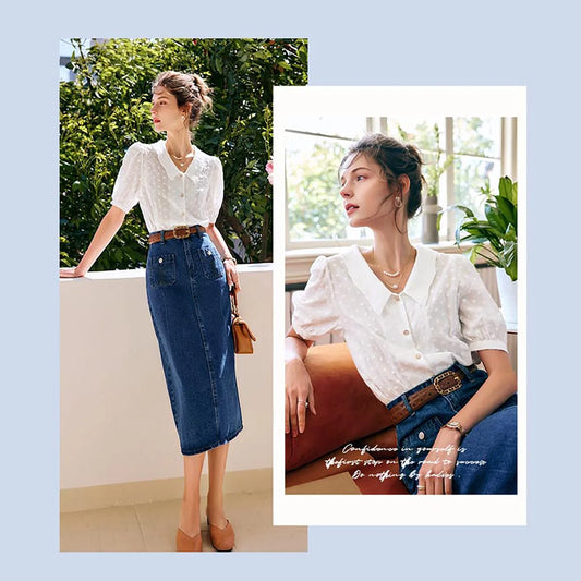 Retro Beige Blouse - Mod Yours