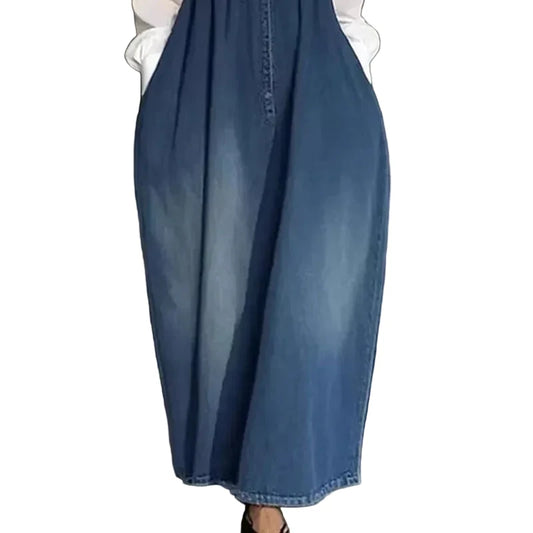 Boho Sweetheart Denim Stretch Dress Jumper - Mod Yours