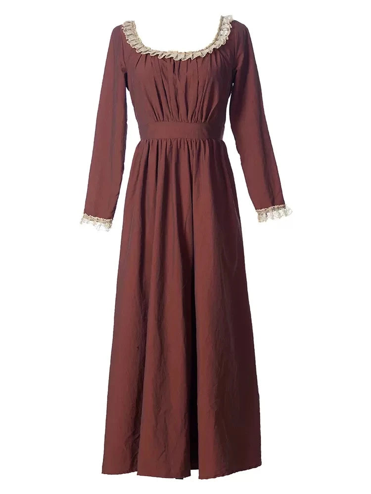 Whimsical Dreams, Cotton Linen Full Length Dress
