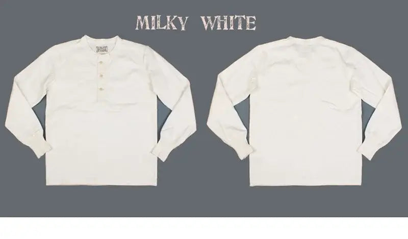 Henley Cotton Organic Long Sleeve T-Shirt