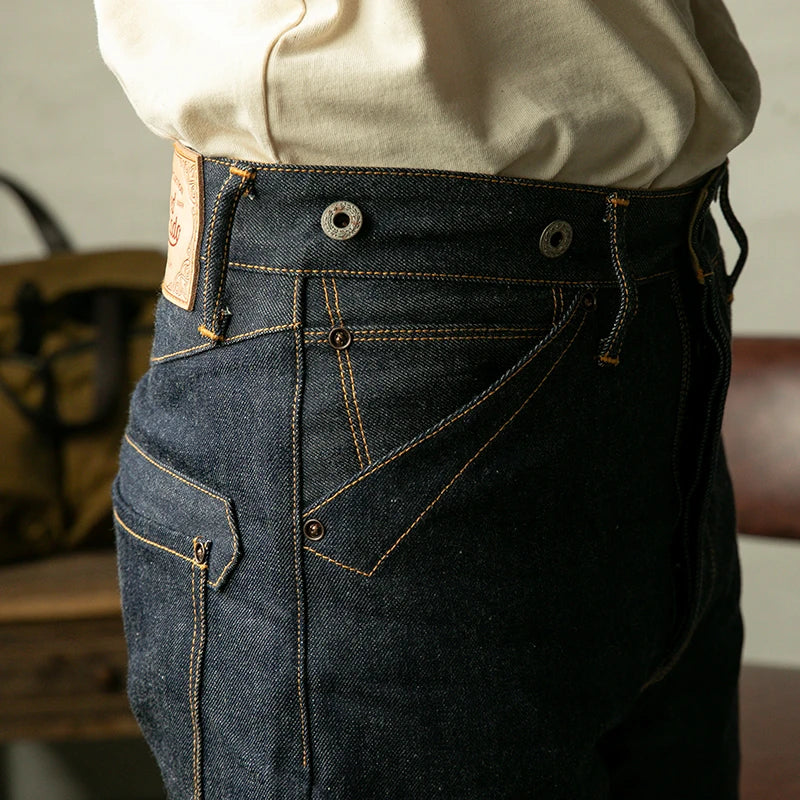 Men’s Denim Jeans, Suspender High Waist Pants