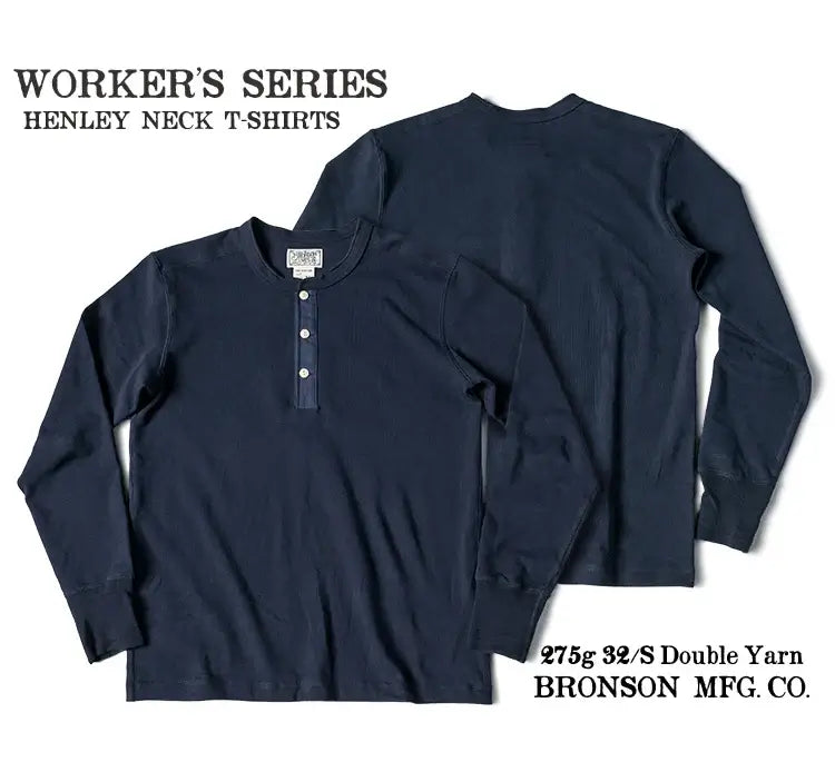 Henley Cotton Organic Long Sleeve T-Shirt
