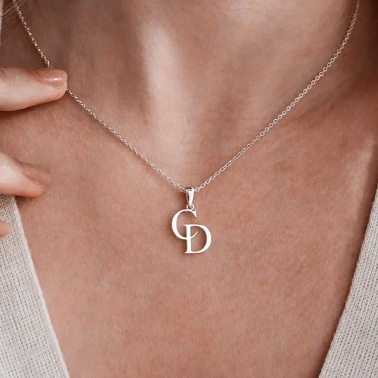 Jenine Elegant Custom Initials Necklace, Personalize Jewelry - Mod Yours