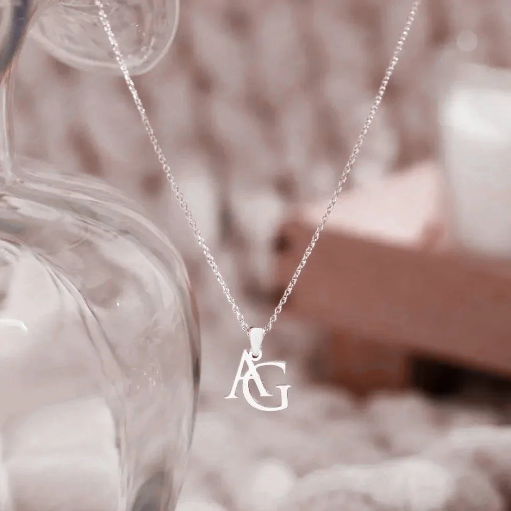 Jenine Elegant Custom Initials Necklace, Personalize Jewelry - Mod Yours