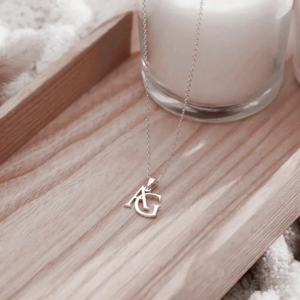 Jenine Elegant Custom Initials Necklace, Personalize Jewelry - Mod Yours
