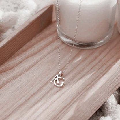 Jenine Elegant Custom Initials Necklace, Personalize Jewelry - Mod Yours