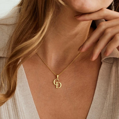 Jenine Elegant Custom Initials Necklace, Personalize Jewelry - Mod Yours