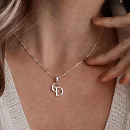 Jenine Elegant Custom Initials Necklace, Personalize Jewelry - Mod Yours