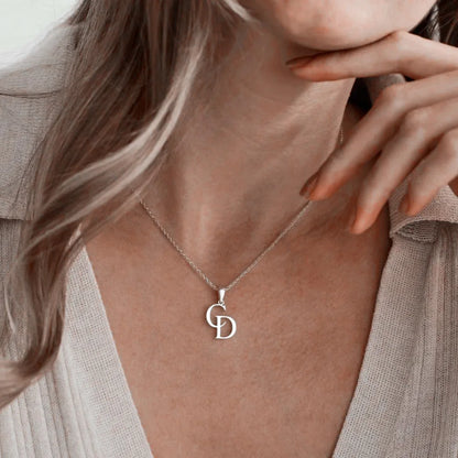Jenine Elegant Custom Initials Necklace, Personalize Jewelry - Mod Yours