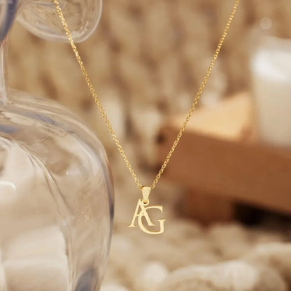 Jenine Elegant Custom Initials Necklace, Personalize Jewelry - Mod Yours