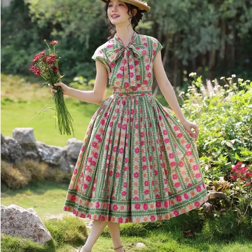 Strawberry, Retro Floral Temperament Dress For Women - Mod Yours