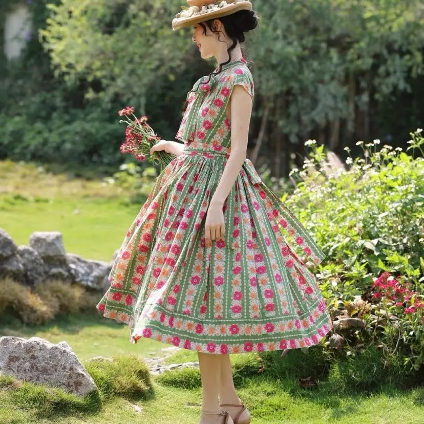Strawberry, Retro Floral Temperament Dress For Women - Mod Yours
