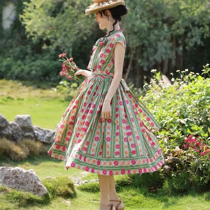Strawberry, Retro Floral Temperament Dress For Women - Mod Yours