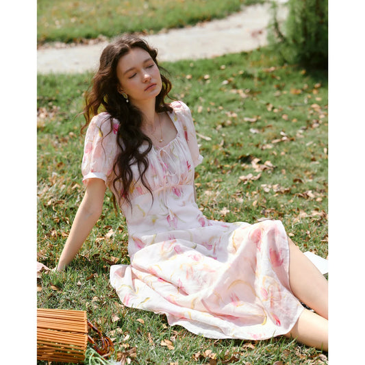 Floral Chiffon Classic Dress - Mod Yours