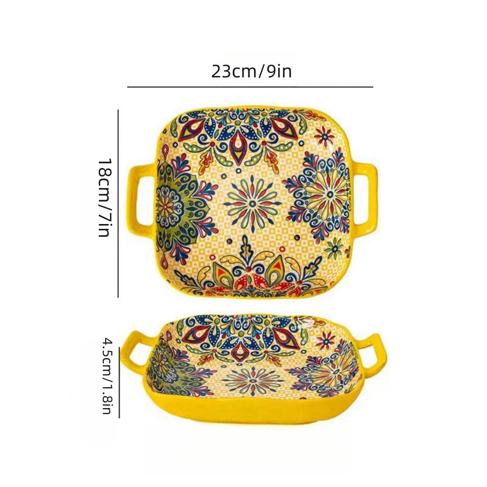 Floral Desire, 9-inch Bohemian style plate(s)