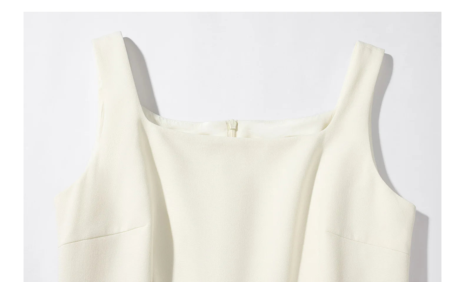 Elegant White Maxi Dress Square Neck Sleeveless Long Dress Summer Slim Fit Waist Dress for Petite Women Hepburn Style Fashion - Mod Yours