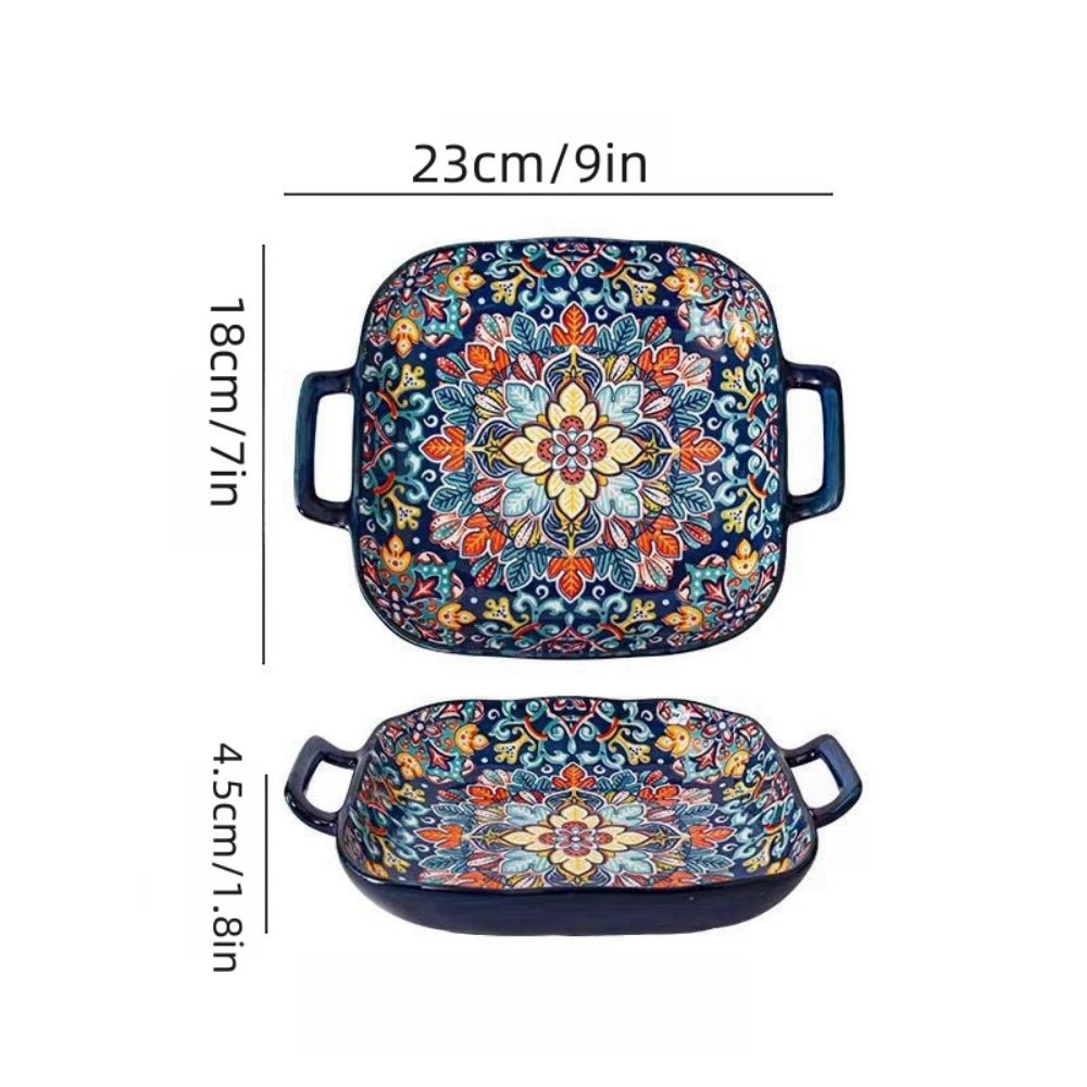 Floral Desire, 9-inch Bohemian style plate(s)