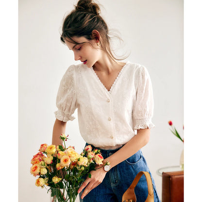 French Embroidered Blouse - Mod Yours