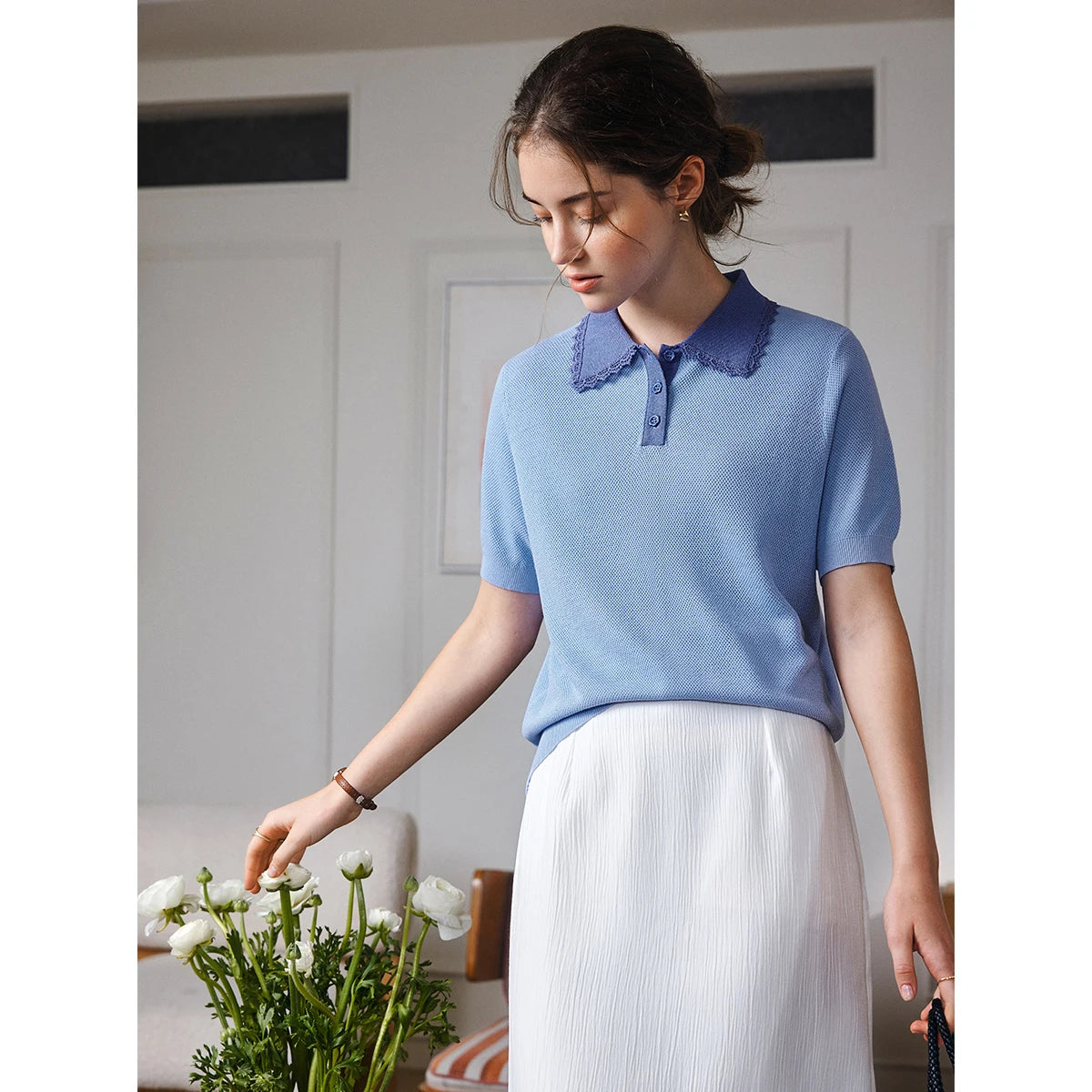French Blue Pullover Shirt - Mod Yours