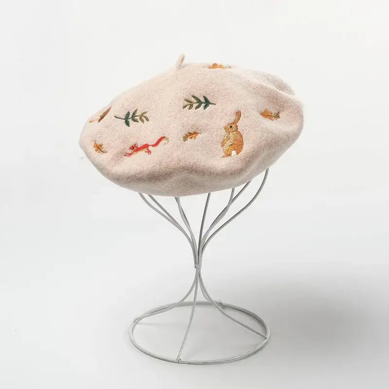 Autumn Forest 100% Wool Beret