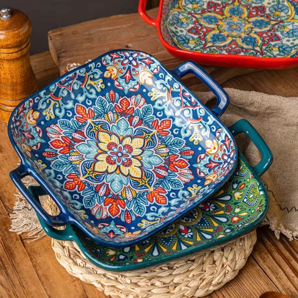 Floral Desire, 9-inch Bohemian style plate(s)