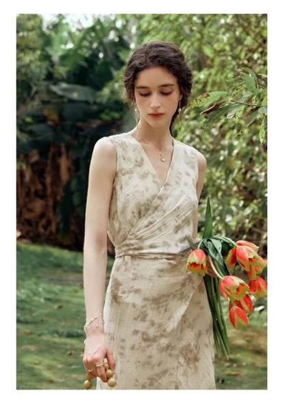 Printed Classic Apricot Dress - Mod Yours