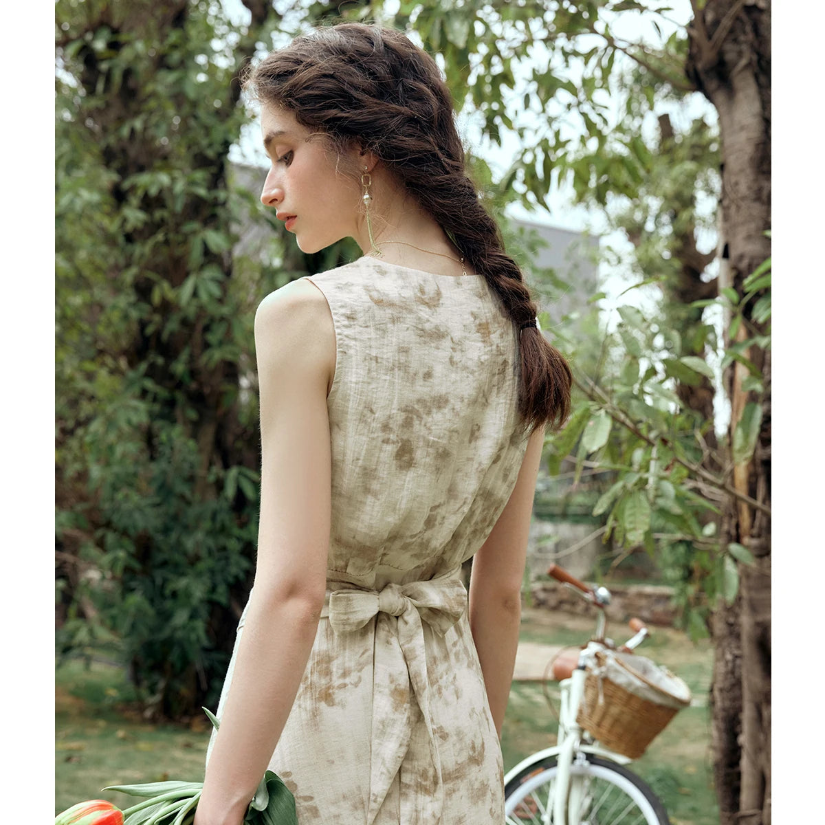 Printed Classic Apricot Dress - Mod Yours