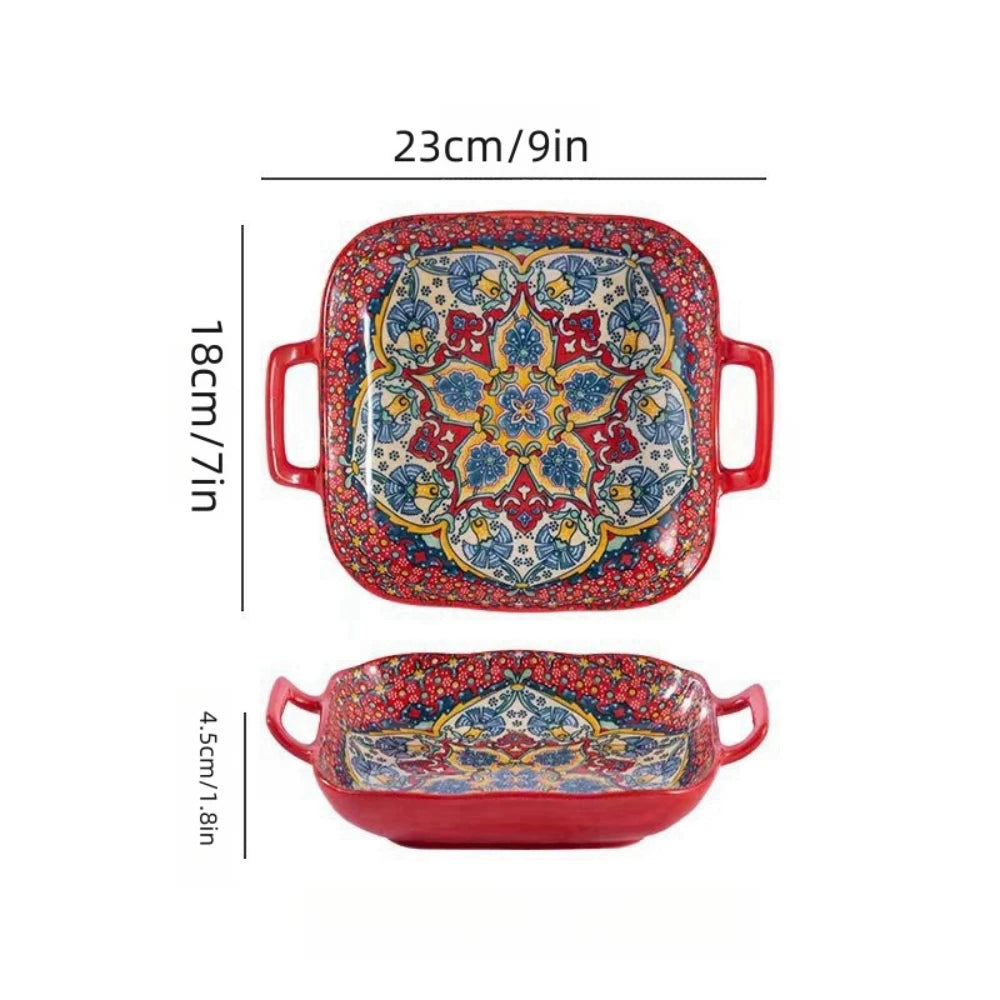 Floral Desire, 9-inch Bohemian style plate(s)