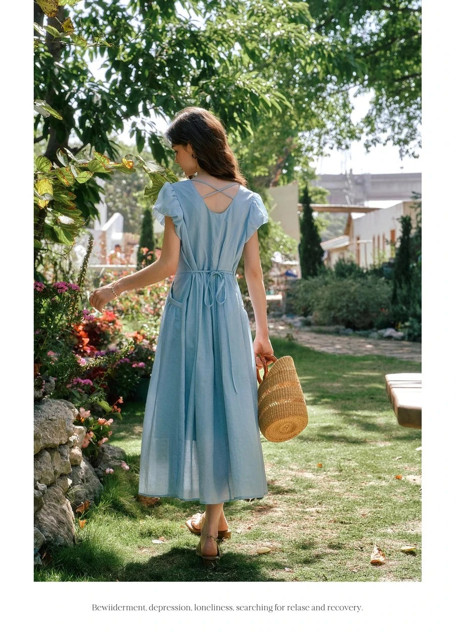 Blossom Blue Dress - Mod Yours