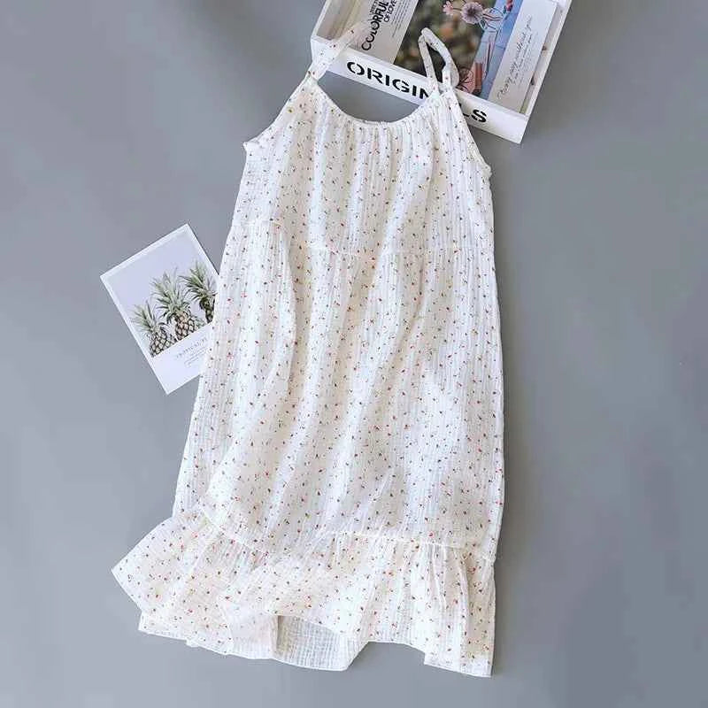 New Fashion Floral Print Long Nightgown Women's Nightgown pure cotton Lingerie Comfortable Summer Nightwear Casual Home Wear Hot