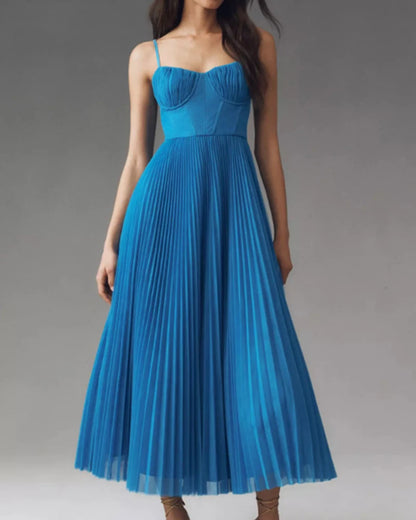 Runway Rogue, Backless Dress, Girdling Pleat Long Dress Elegant Women Solid Tube Top