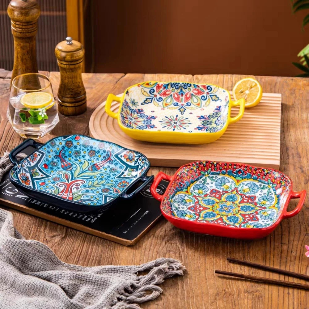 Floral Desire, 9-inch Bohemian style plate(s)