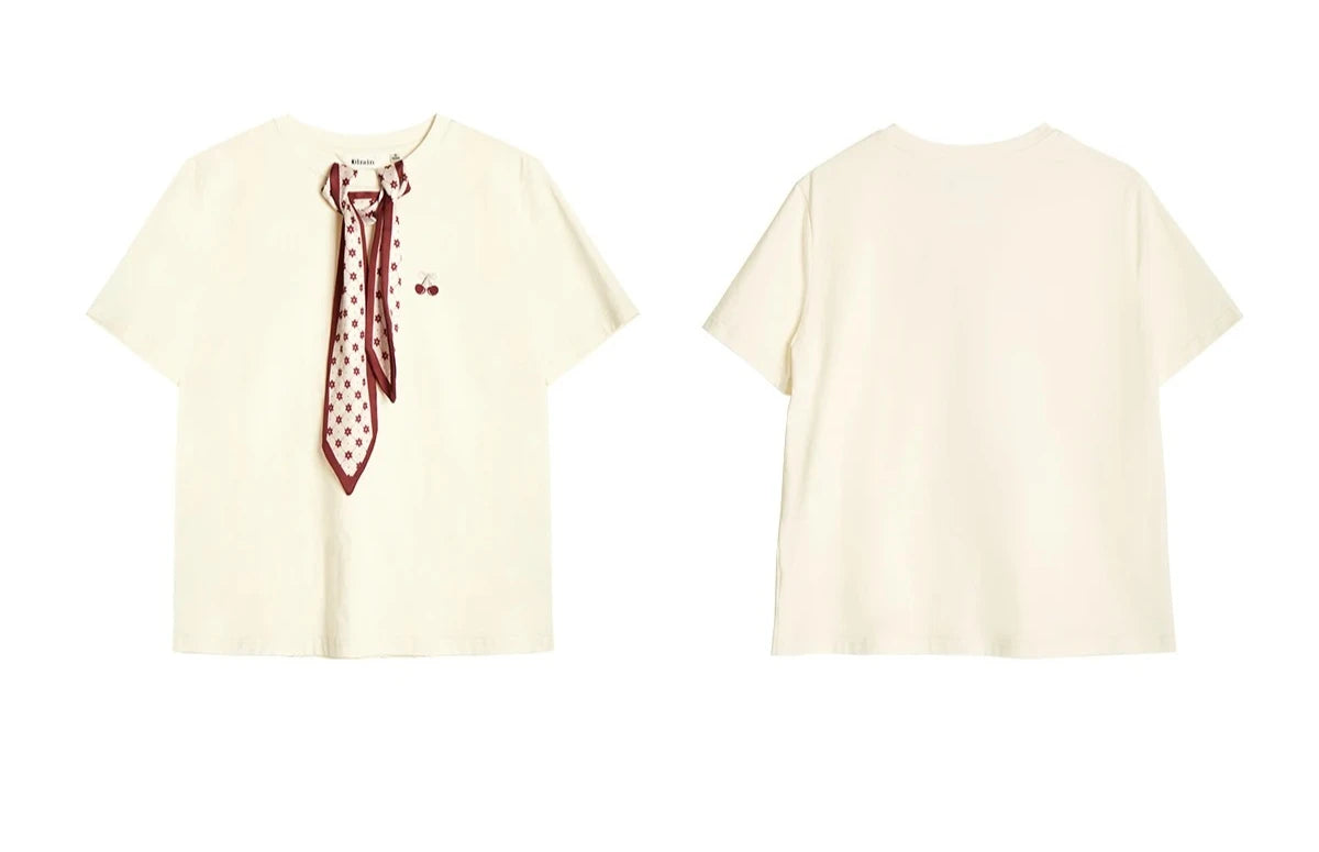 Apricot Tie Cherry Shirt Tee - Mod Yours