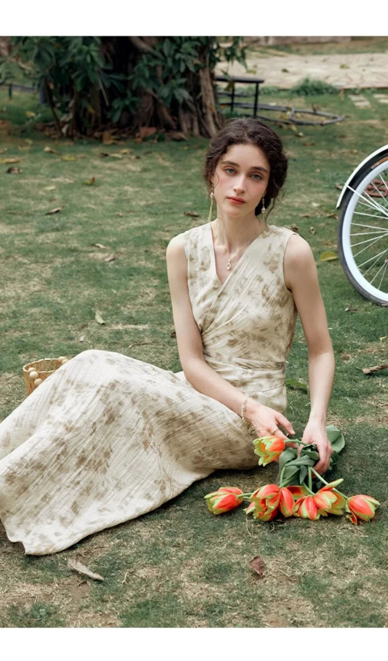 Printed Classic Apricot Dress - Mod Yours