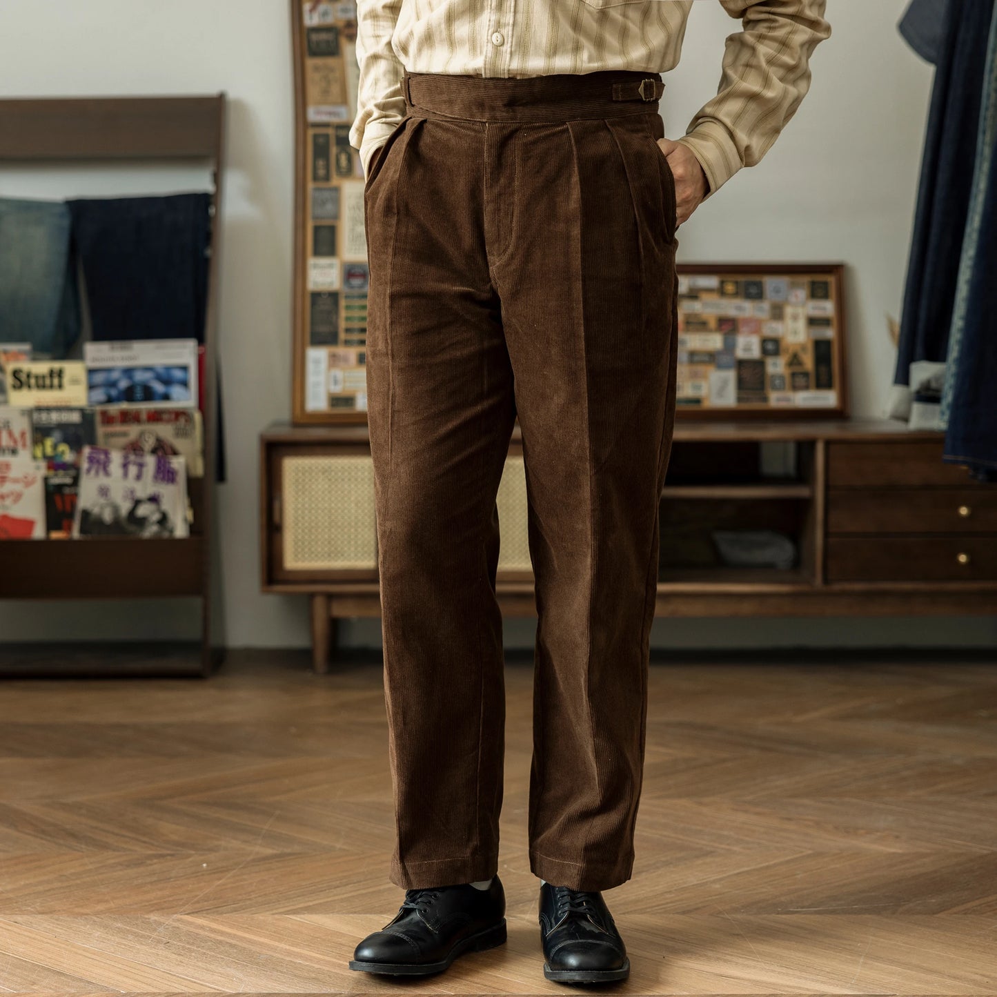 RedTornado Corduroy High Waist Washed Pants