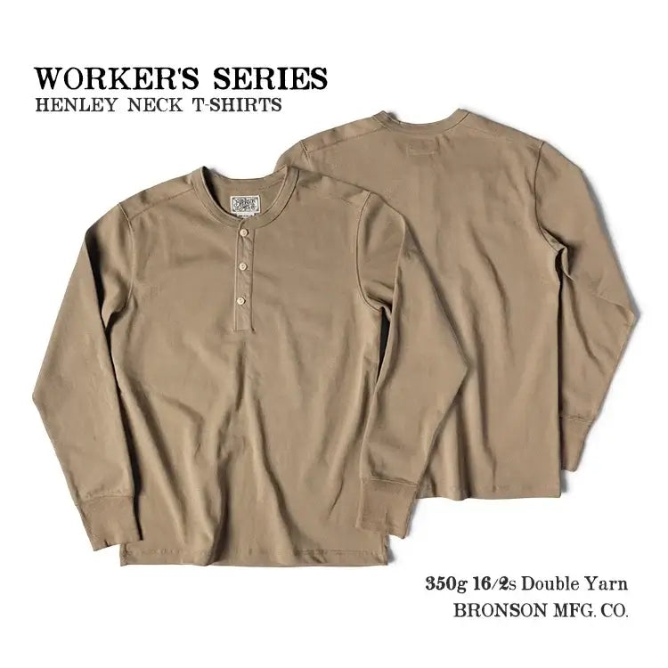 Henley Cotton Organic Long Sleeve T-Shirt