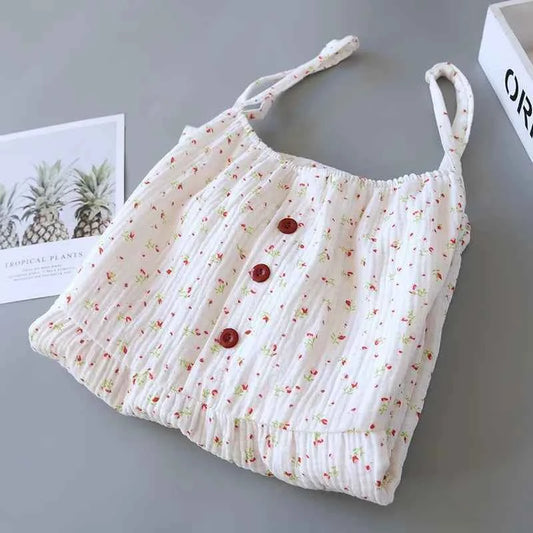 New Fashion Floral Print Long Nightgown Women's Nightgown pure cotton Lingerie Comfortable Summer Nightwear Casual Home Wear Hot