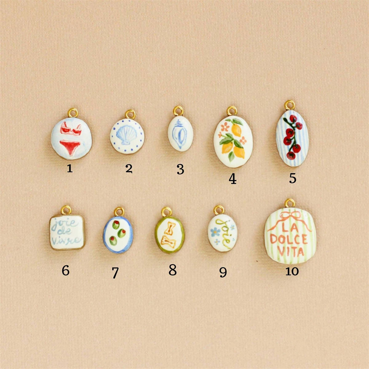Classic Pendant, hand painted gold plating - Mod Yours
