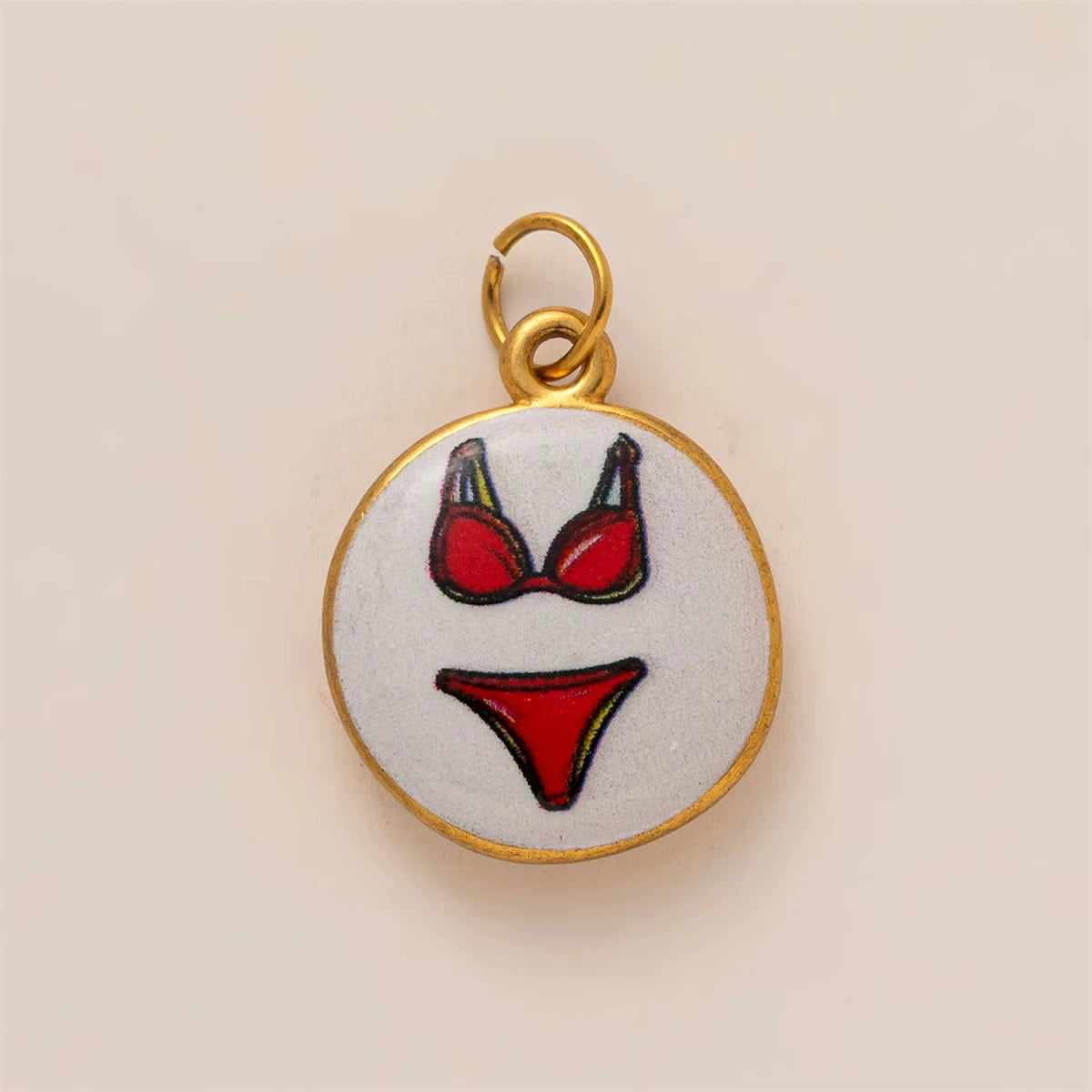 Classic Pendant, hand painted gold plating - Mod Yours
