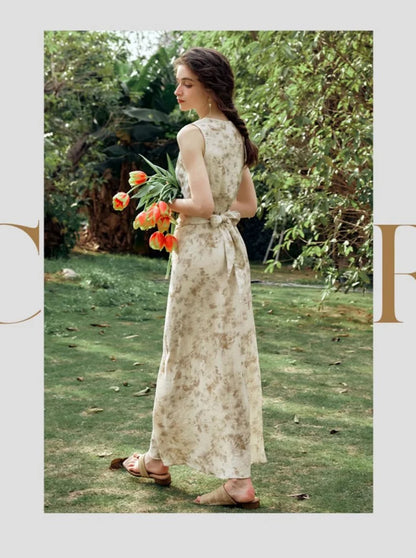 Printed Classic Apricot Dress - Mod Yours