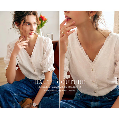 French Embroidered Blouse - Mod Yours