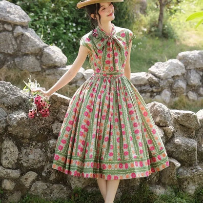 Strawberry, Retro Floral Temperament Dress For Women - Mod Yours