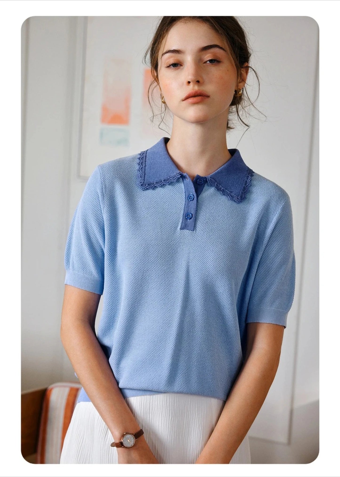 French Blue Pullover Shirt - Mod Yours