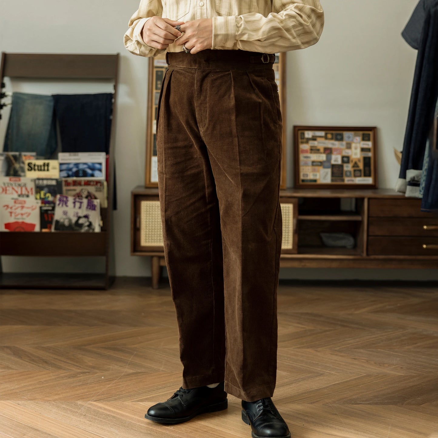 RedTornado Corduroy High Waist Washed Pants