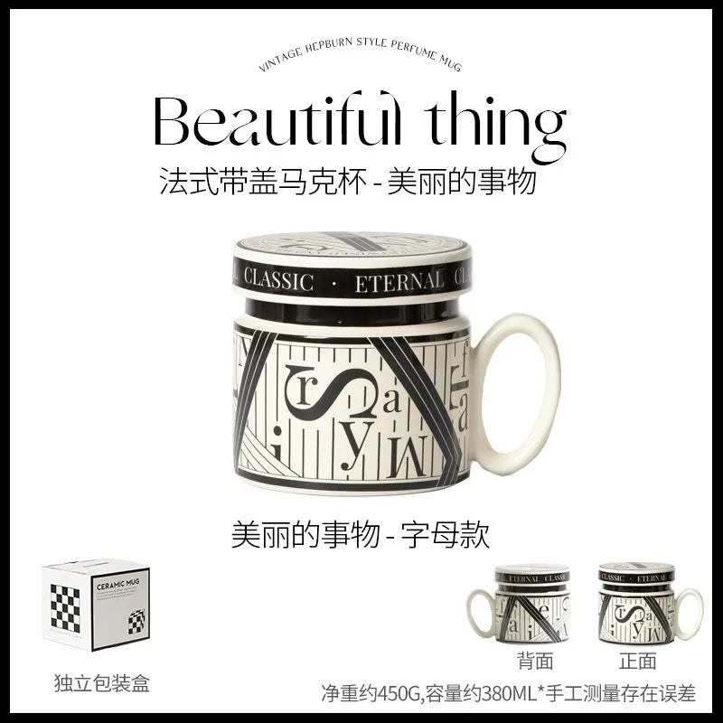 18 Style Options with Lids, Coffee Mugs for Couples, Ceramic Mugs That Can Fit in the Microwave and Dishwasher