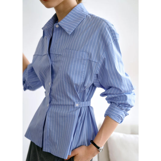 Button Blouse Blue Classic - Mod Yours