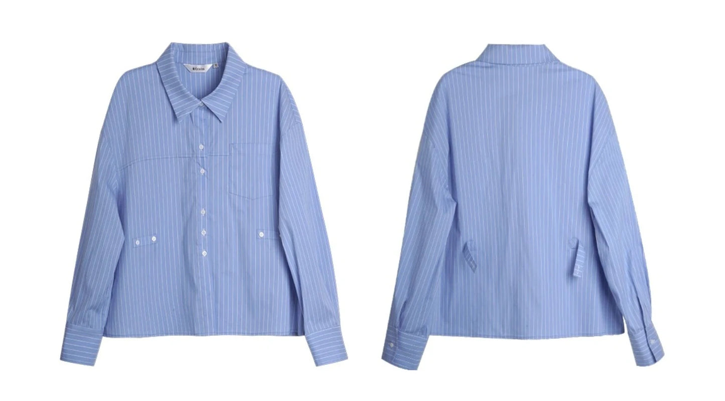 Button Blouse Blue Classic - Mod Yours