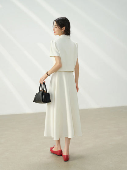 Elegant White Maxi Dress Square Neck Sleeveless Long Dress Summer Slim Fit Waist Dress for Petite Women Hepburn Style Fashion - Mod Yours