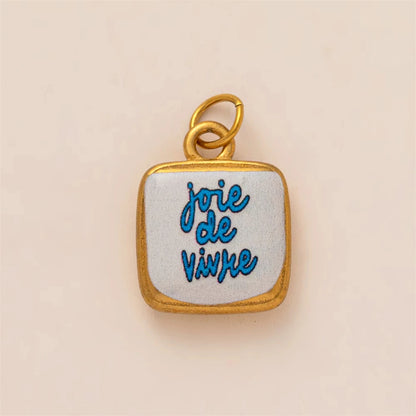 Classic Pendant, hand painted gold plating - Mod Yours